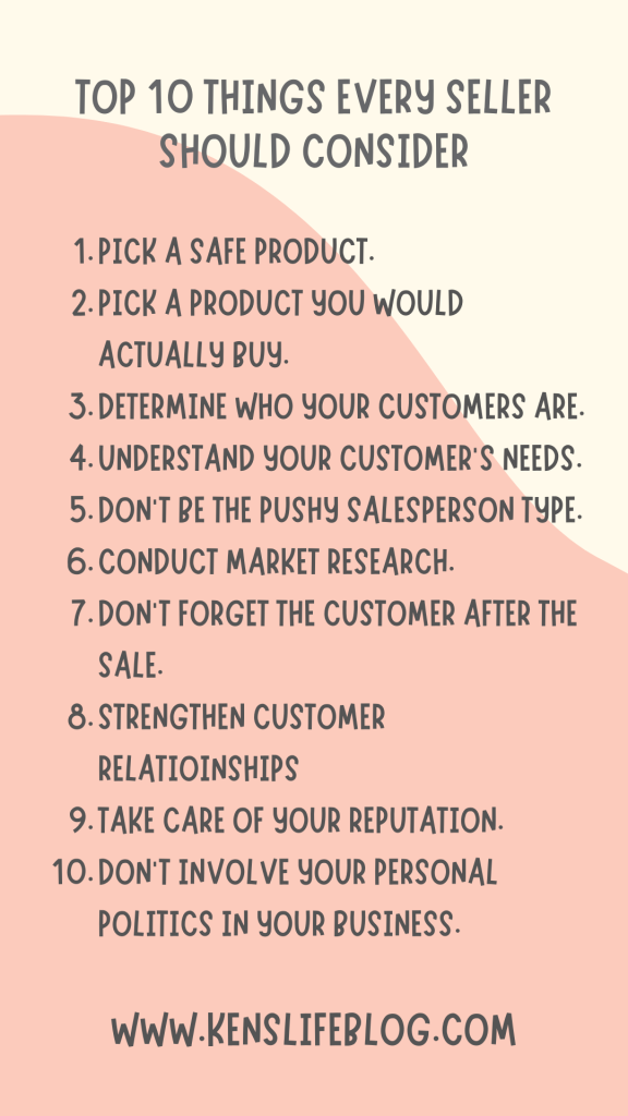 TOP 10 THINGS EVERY SELLER SHOULD CONSIDER